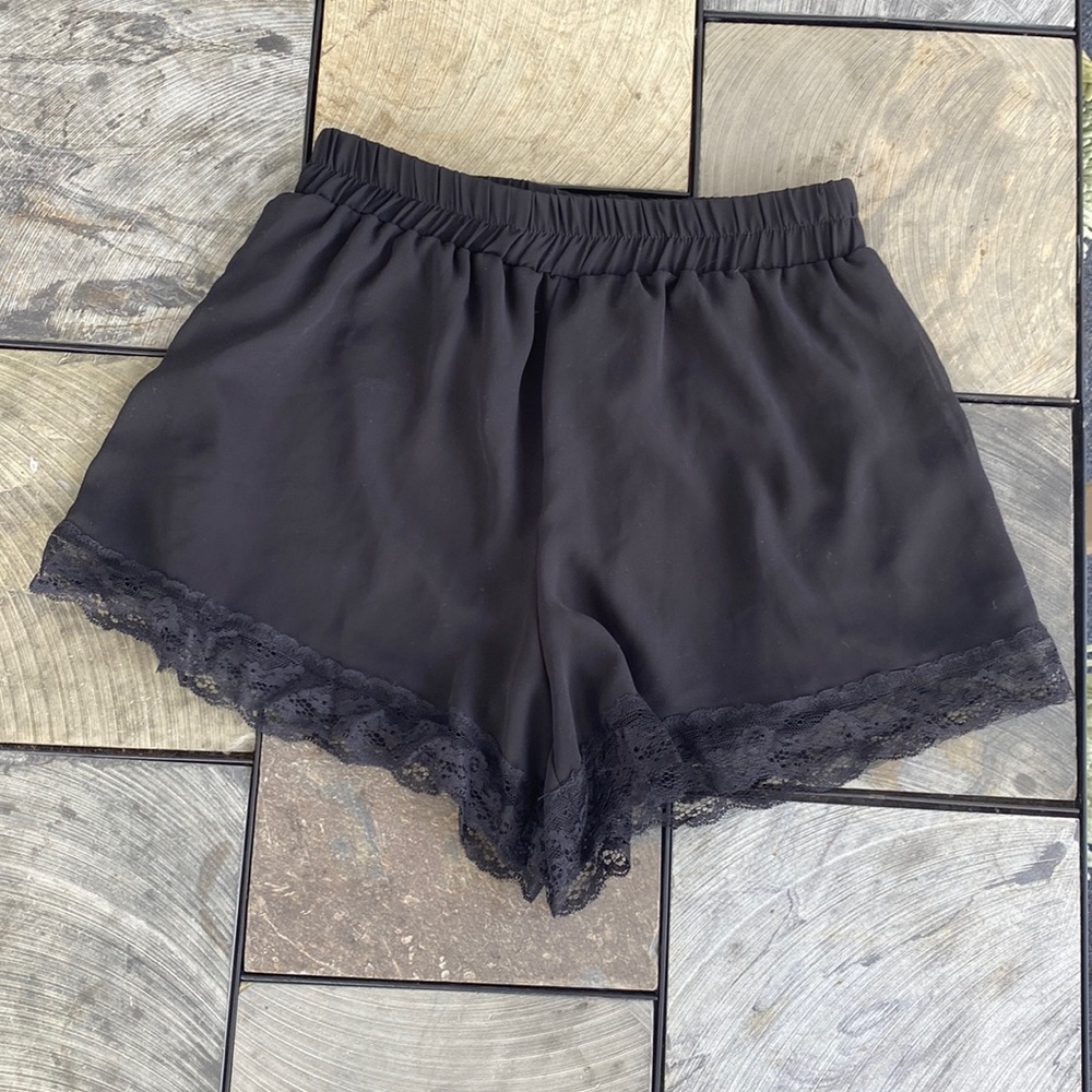 LUSH sheer lined shores with lace detail— From Nordstrom